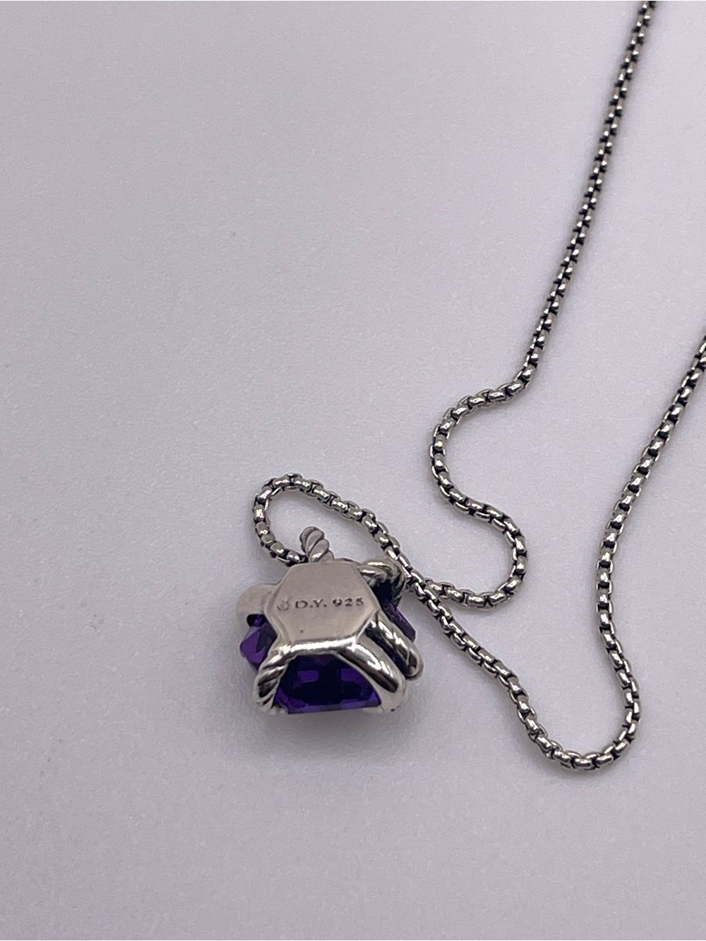 David Yurman Cable Wrap Necklace with Amethyst and Diamonds - Picture 7 of 9